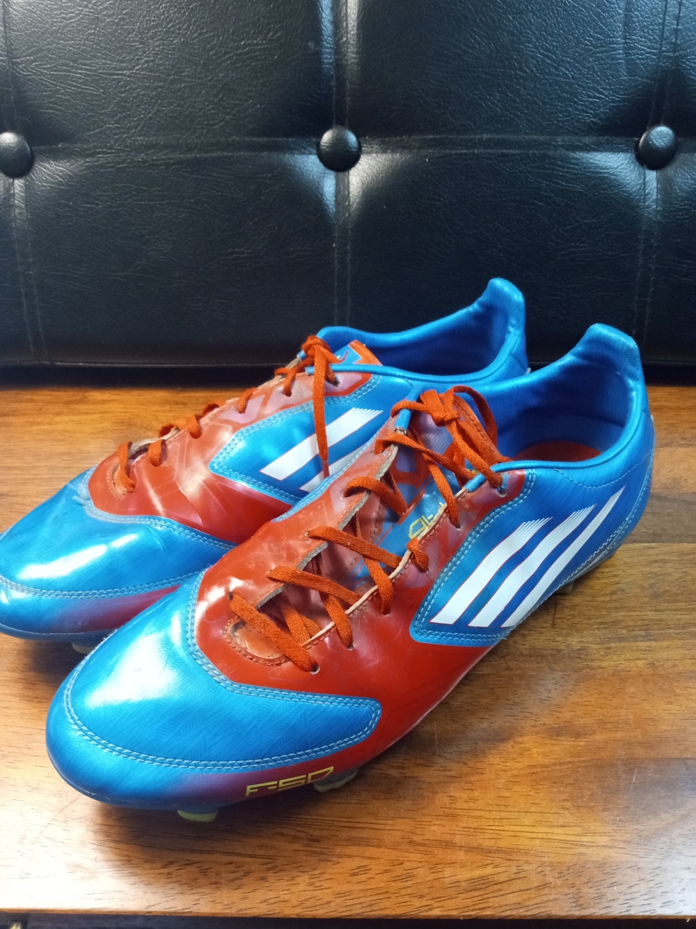 Adidas Men's Blue & Red Soccer Cleats
